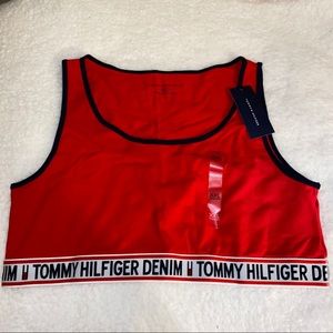 Tommy Hilfiger red sports bra